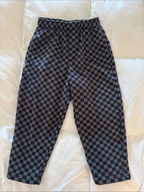 next Black & Gray Checkered Kids Joggers